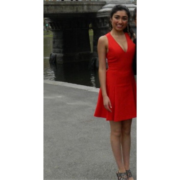 Alice + Olivia Elva Dress Women’s Size 8 Red Mini Exposed Zipper Sleeveless - Picture 13 of 13